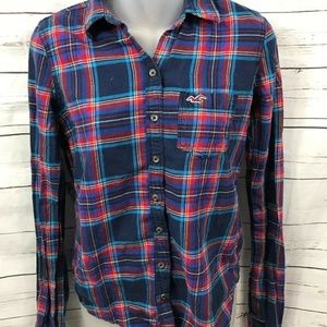 5/$25🔥Hollister Small Plaid Button Down